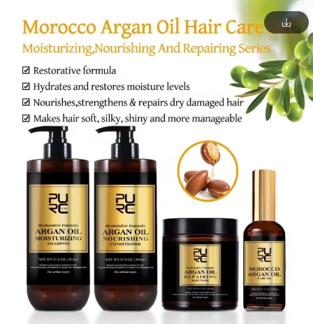 Morocco Argan Oil Shampoo, Conditioner Hair Mask Treatment